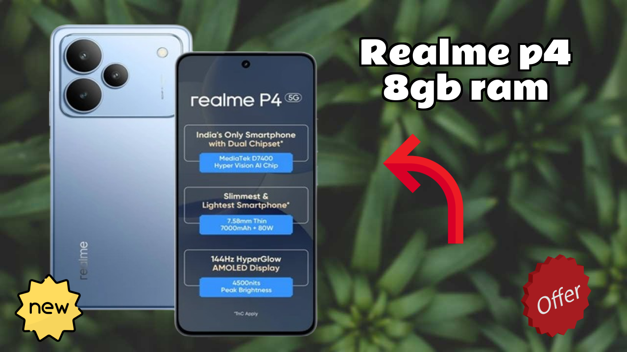 Realme P4 8GB RAM Display Size: 6.77 Inches (17.2 Cm) Screen Test